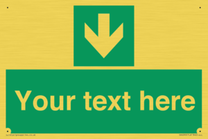 Safe condition Custom arrow down sign